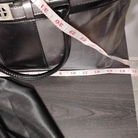 Gianni Bernini Crackled GunMetal Leather Hand/Crossbody Full Zip Around NWOT - Picture 10 of 11